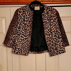 Vintage VOGUE Paris Orginal Animal Print Bolero Style Cropped Jacket
